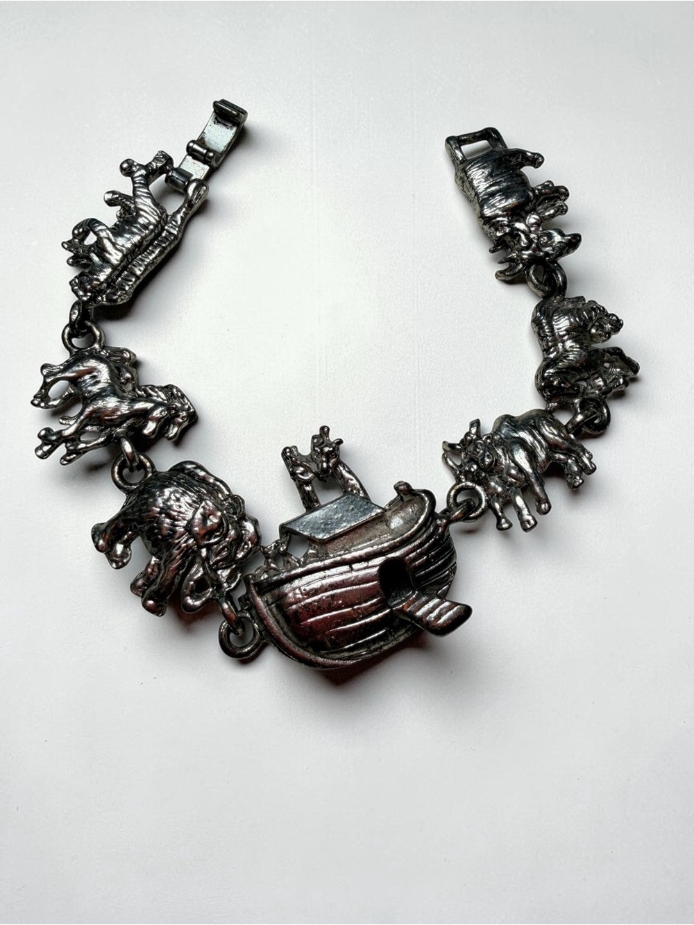 Noah's Ark Animal Charm Bracelet - Silver